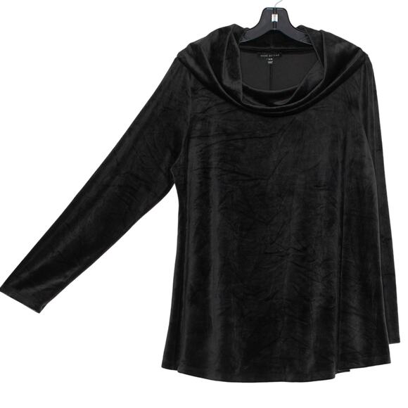 NWOT Lane Bryant Sweater Cowl Velour Y2K Whimsigoth Witchy Cozy Black Size 14/16 - Picture 4 of 5